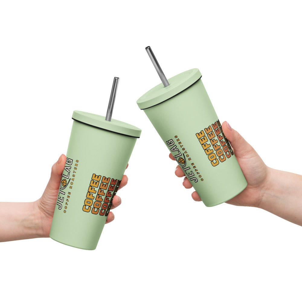 Vaso aislado con pajita 20 oz