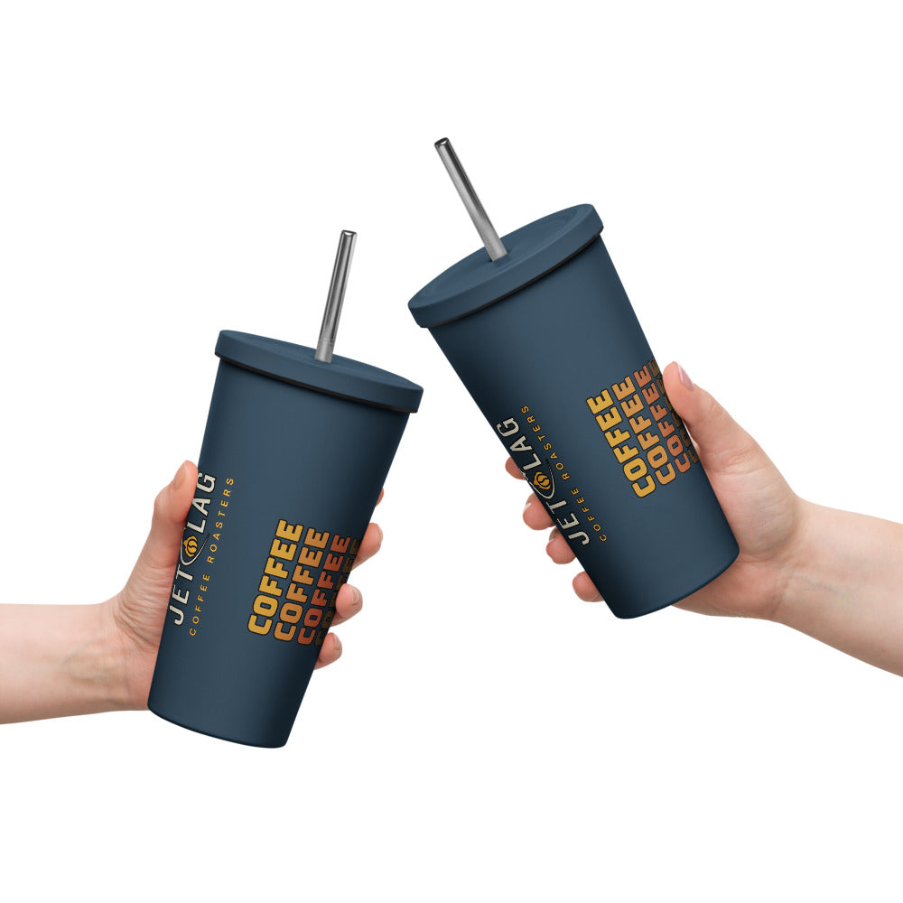 Insulated Tumbler With Straw 20 oz