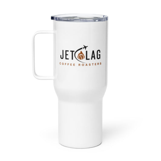 Travel mug with a handle